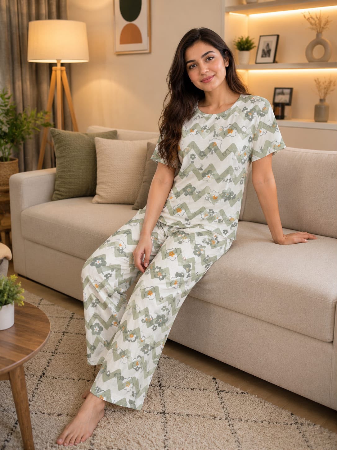 🎁 Premium Love Print Night Suit Set – Trendy & Comfortable 💖