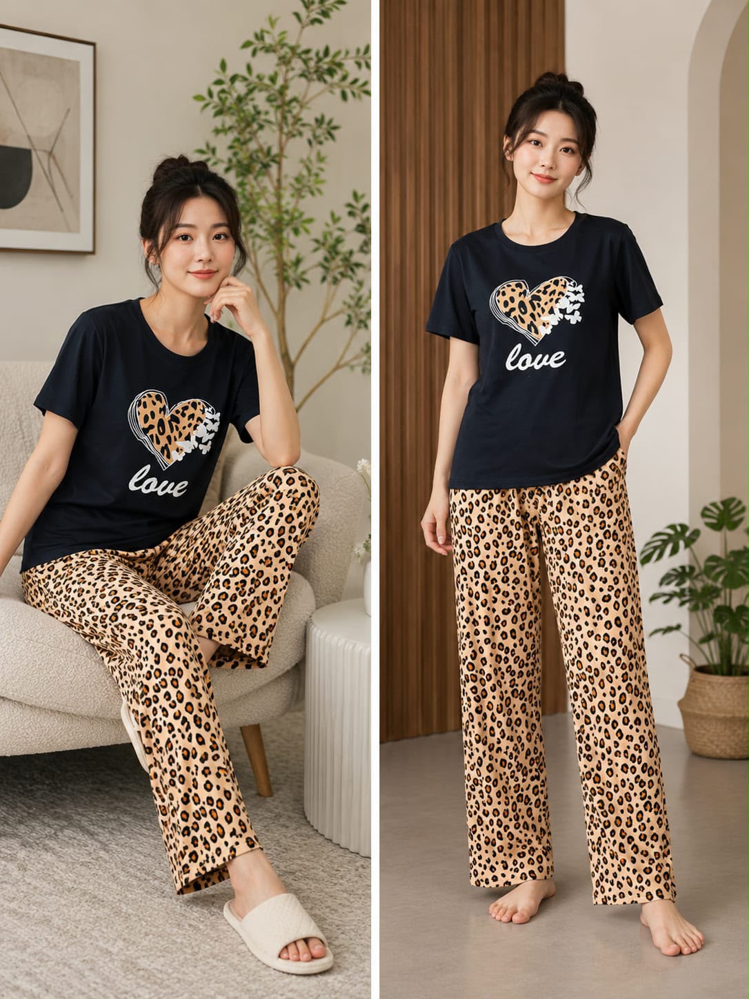 🎁 Premium Love Print Night Suit Set – Trendy & Comfortable 💖