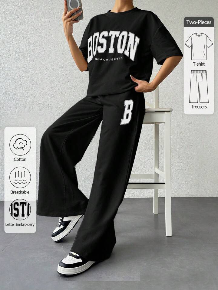 🎁 Premium Love Print Night Suit Set – Trendy & Comfortable 💖