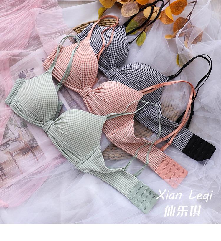 Gingham Push-Up Bra Set 2026